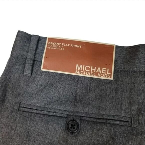 NEW Vintage Y2K Michael Kors Bryant Flat Front Classic Fit Relaxed Leg Trousers - Picture 5 of 12